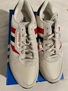 Men’s Adidas  TREZIOD 2 White Red Navy Retro Runner Sneakers